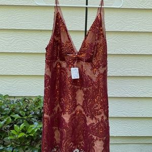 NWT Free People Sequins mini dress size 6
